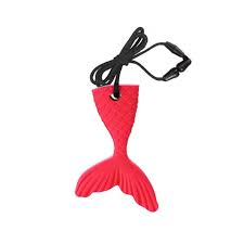 Mermaid Tail Chew with Safety Necklace